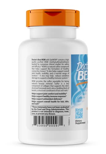 Doctor's Best, OptiMSM(オプティMSM)配合MSM、1,500mg、タブレット120粒の特徴・詳細 画像