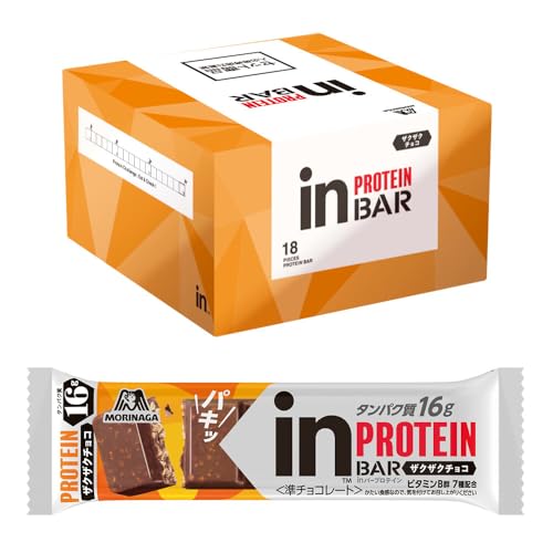 inバープロテイン<ザクザクチョコ> 1本 ×18本 森永製菓 タンパク質 ビタミンB群7種 国産【Amazon.co.jp限定】の外観・全体像 画像