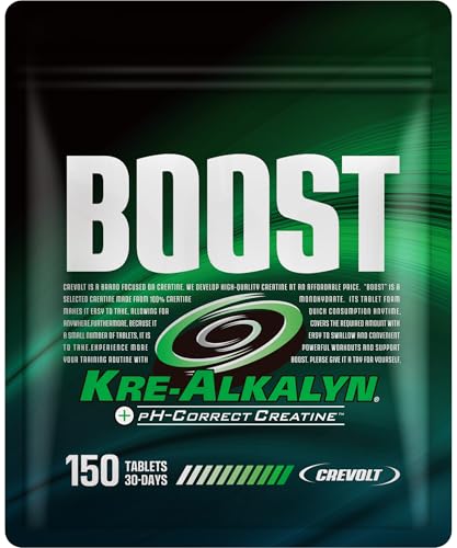 【クレアチン専門店】 BOOST クレアルカリン 100% 高純度 クレアチン モノハイドレート 30日分 タブレット CREVOLT クレボルトの外観・全体像 画像