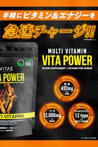 VITAS（バイタス） VITA POWER ビタパワー マカ 亜鉛 マルチビタミン 120粒 30日分の詳細・まとめ 画像