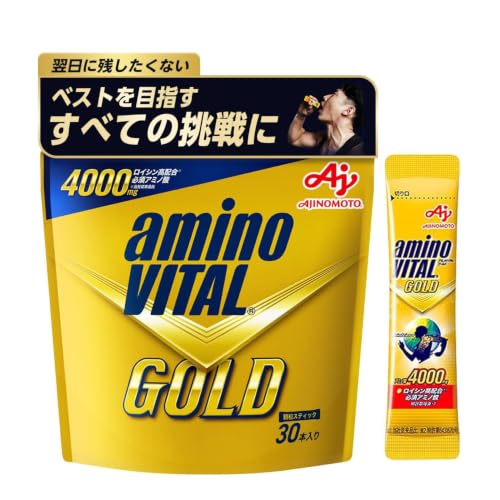 【Amazon.co.jp限定】 アミノバイタル BCAA EAA アミノ酸 4000mg GOLD30本入パウチ グレープフルーツ味 粉末 リカバー30本(x 1) 1