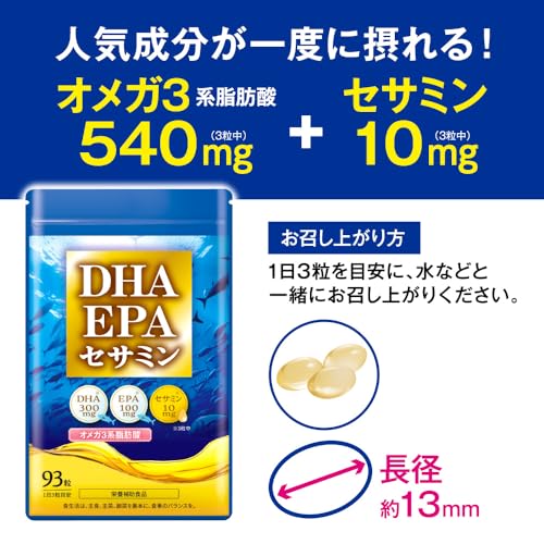 DHA・EPA・セサミン 31日分 DHA EPA セサミン ビタミンD ビタミンE オメガ3系脂肪酸 必須脂肪酸 青魚 ごま ゴマリグナン 健康維持の詳細・まとめ 画像