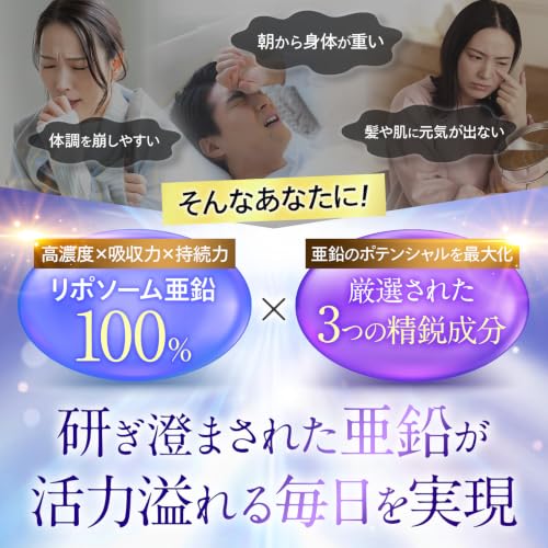 【リポソーム亜鉛 × 60倍濃縮マカ】リポソーム亜鉛 15mg 60倍濃縮マカ 18,000mg セレン クロムの特徴・詳細 画像