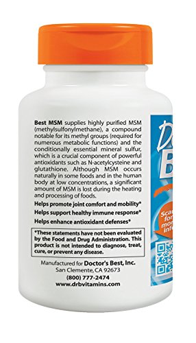 Doctor's Best, OptiMSM(オプティMSM)配合MSM、1,500mg、タブレット120粒の特徴・詳細 画像