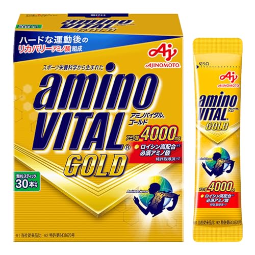アミノバイタル BCAA EAA アミノ酸 4000mg GOLD 30本入箱 グレープフルーツ味 粉末 リカバー 30本(x 1)の外観・全体像 画像