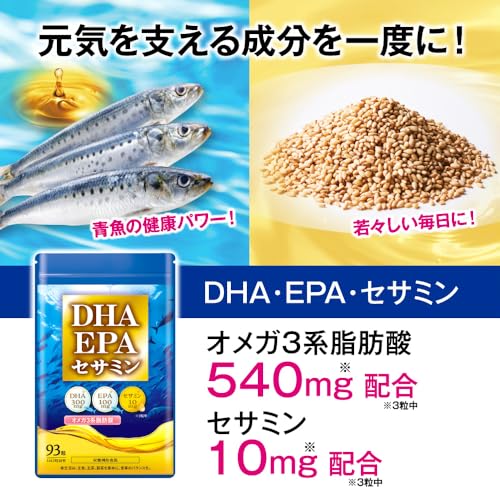 DHA・EPA・セサミン 31日分 DHA EPA セサミン ビタミンD ビタミンE オメガ3系脂肪酸 必須脂肪酸 青魚 ごま ゴマリグナン 健康維持の特徴・詳細 画像