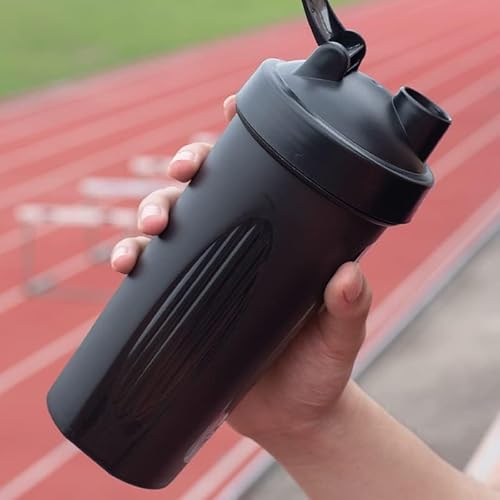 プロテインシェイカー BPAフリー 目盛り 600ml ブレンダーボトル シェイカーボトル カー ボール付 メモリ付き シェーカーボトル プロテイン 液漏れ&匂い防止 食洗機対応 大容量 漏れ防止 男女兼用 おしゃれ オフィス アウトドア 寮 家庭に適用 (パープル,400ml)の特徴・詳細 画像