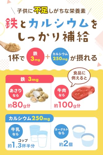 TONY すくすくこどもコンポタたんぱく コーンポタージュ 粉末 子供 タンパク質 プロテイン 鉄分 カルシウム 亜鉛 ビタミンC 葉酸 成長期サポート 栄養補給 200gの特徴・詳細 画像