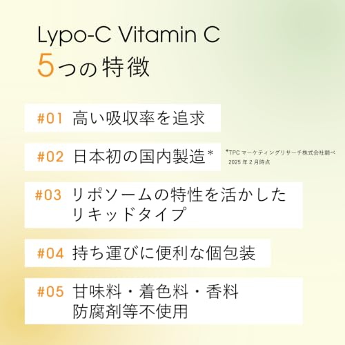 公式 Lypo-C リポカプセル ビタミンC 28包入 リポC リポソーム ビタミン [1包 1000mg 国内製造] サプリ 個包装 1箱の詳細・まとめ 画像
