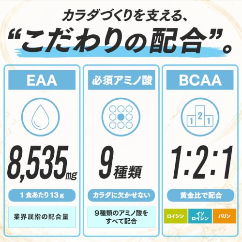 VITAS(バイタス)EAA 梅シトラス風味 520g BCAA 必須アミノ酸9種類配合の特徴・詳細 画像